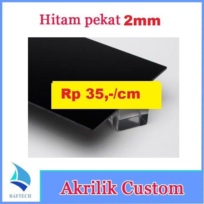 Akrilik Custom 2mm Hitam Pekat 2 mm Laser Cutting Potong Marga Cipta