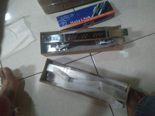 1set 4pcs Pull Handle Pintu Kotak List 35cm Stainless+ Kunci Pintu Body Pelor Silinder Tarikan Pintu