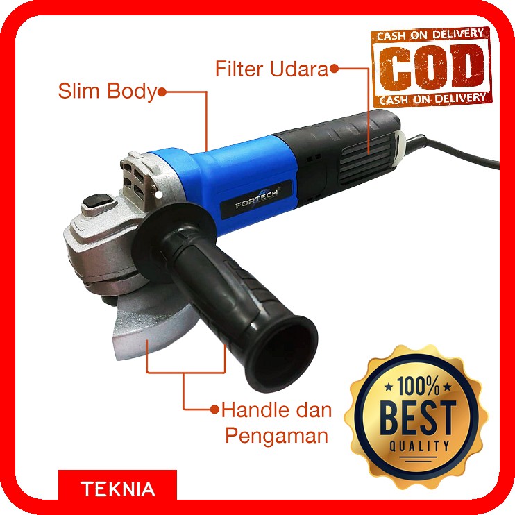 Mesin Gerinda Tangan FORTECH FG91 / Gurinda Tangan / Angle Grinder