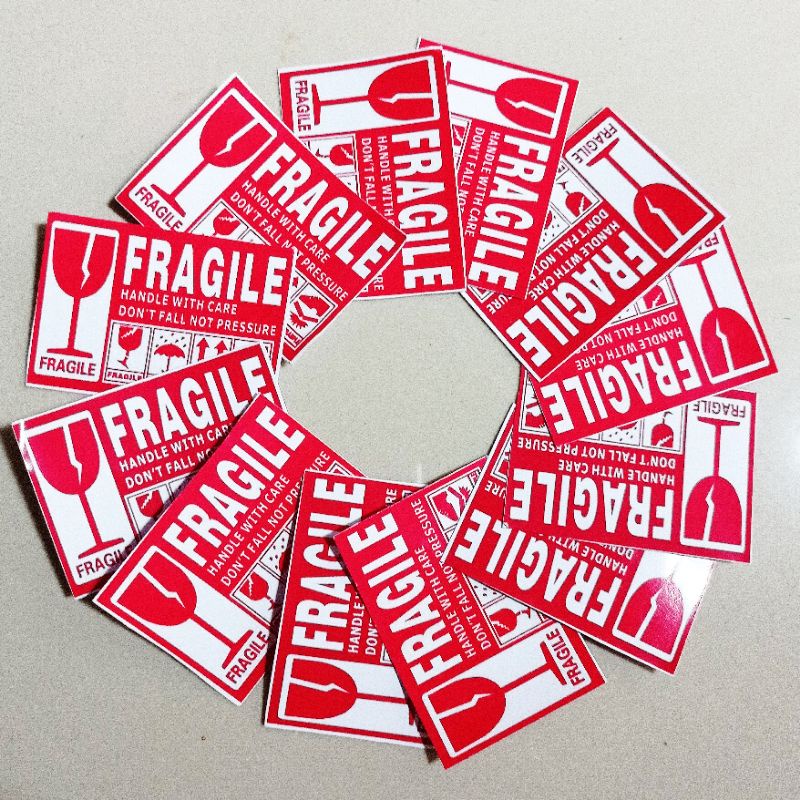 STIKER FRAGILE MURAH | KUAT MEREKAT | ANTI LUNTUR