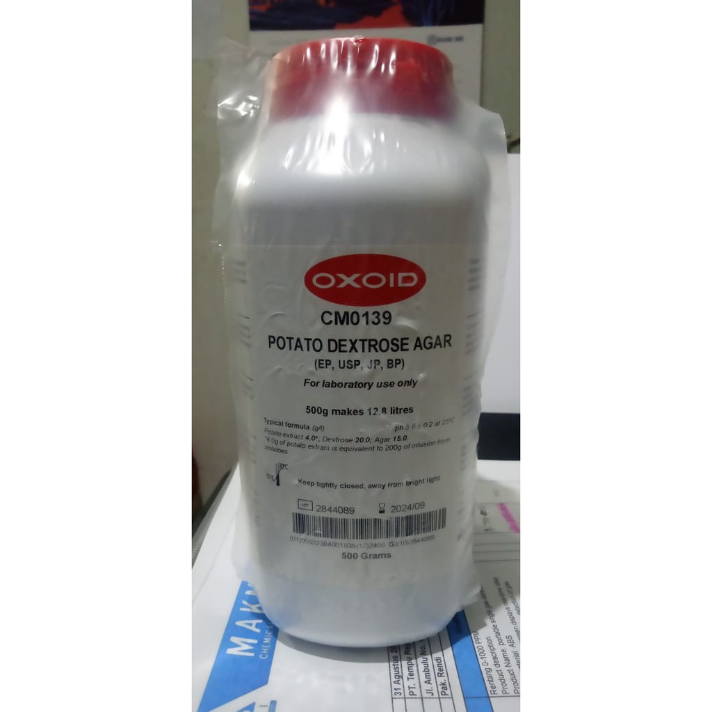 

Bahan Microbiology POTATO DEXTROSE AGAR (PDA)OXOID CM0139B 10gram