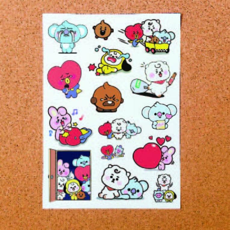 

STAR STIKER BT21 LUCU STIKER BTS STICKER HP STIKER LAPTOP