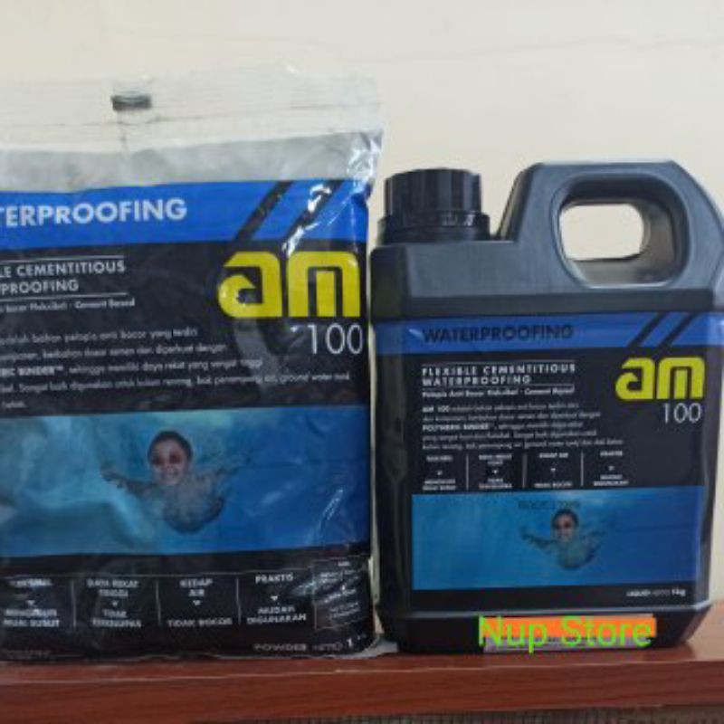 Am100 Waterproofing pelapis anti bocor fleksibel 2.5kg