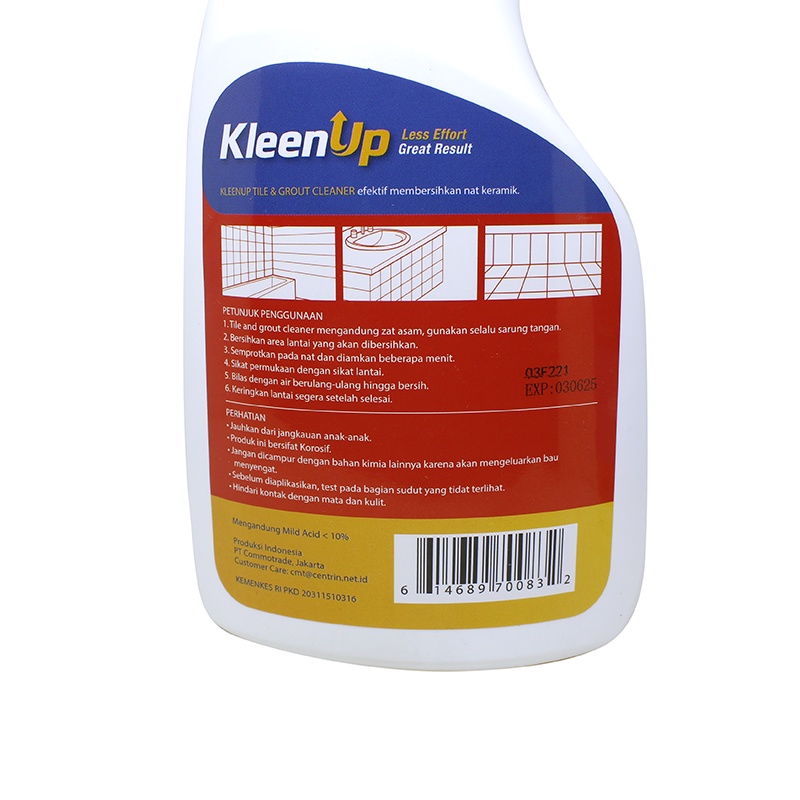 KtmStore Cairan Pembersih Nat Dan Keramik Kleen Up Tile &amp; Grout Cleaner 450mL