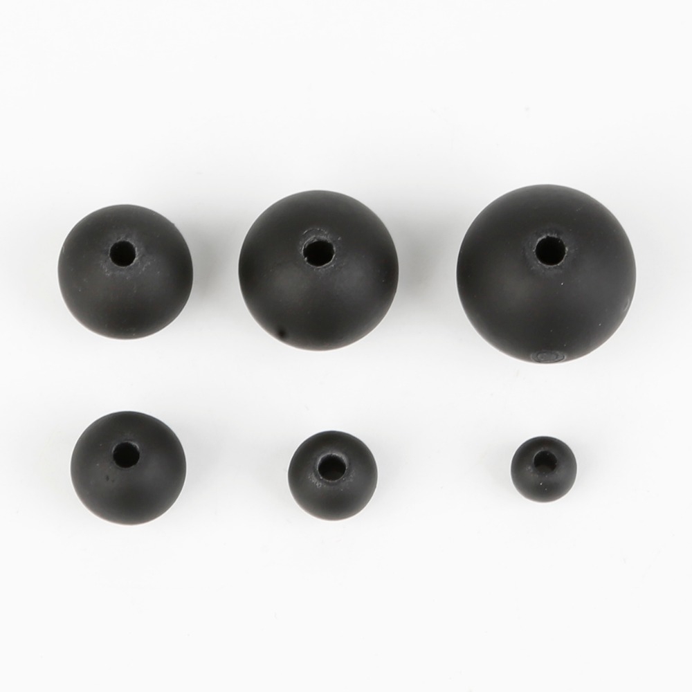 Manik-Manik Akrilik Matte Warna Hitam Merah Ukuran 6mm / 8mm / 10mm / 12mm / 14mm / 16mm Untuk Membuat Perhiasan Gelang Handmade Diy