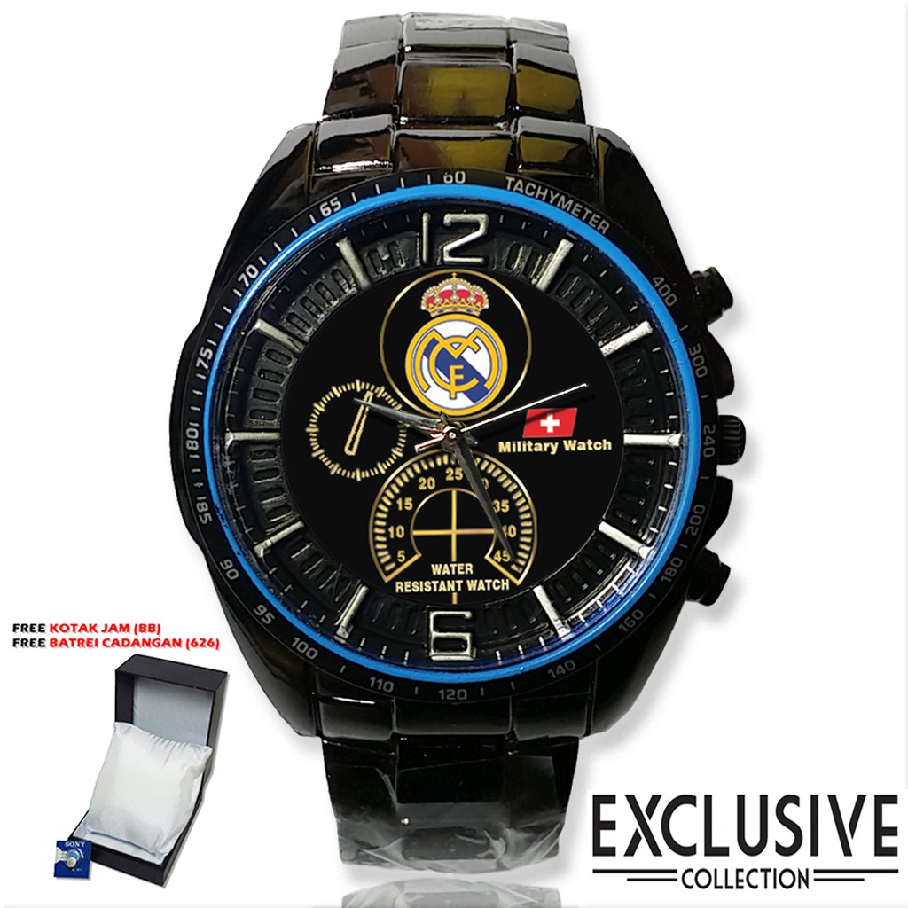 (Istimewa ) Jam REAL MADRID Rantai Sport