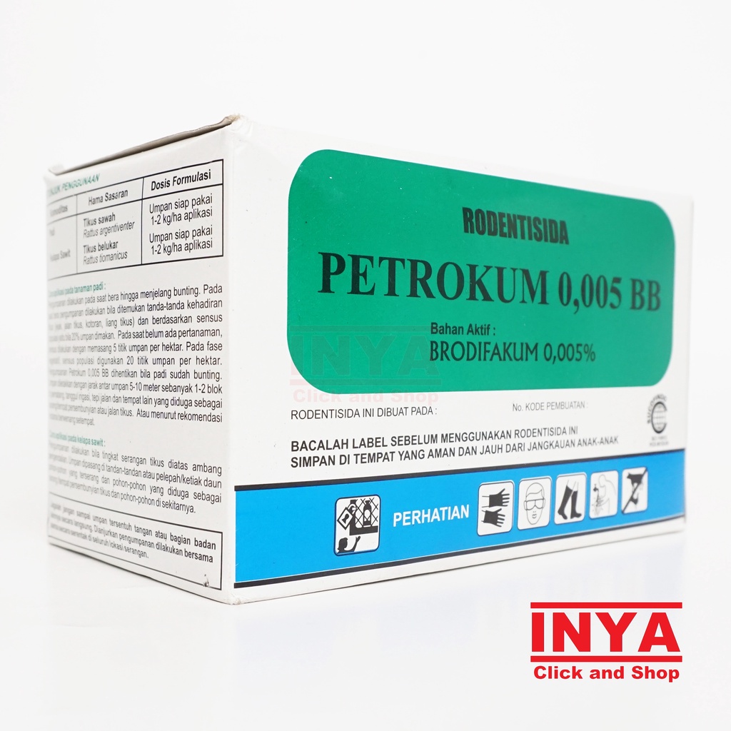 RACUN TIKUS UMPAN SIAP PAKAI 100gr - PESRTISIDA PETROKUM 0.005 BB