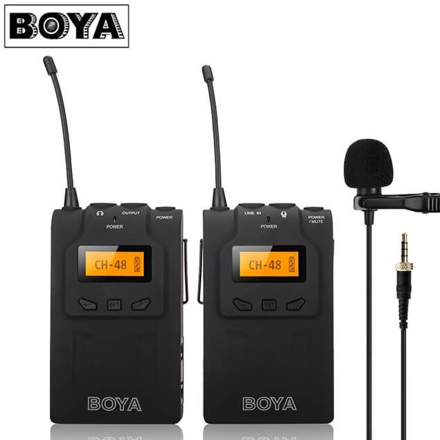 Wireless Clip On Boya By-Wm6 Uhf 48 Chanel Ready Stok