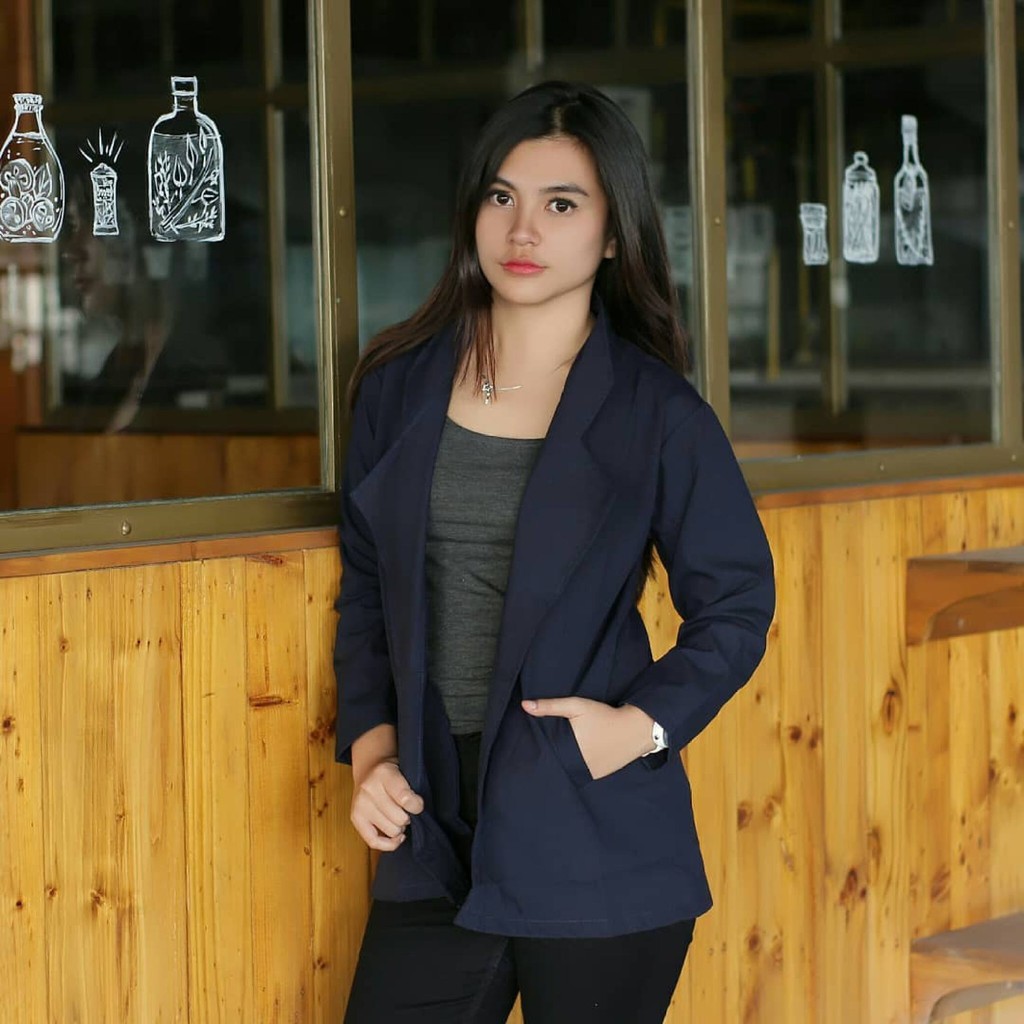 Hanna Blazer / Bahan BABY CANVAS PREMIUM / Tersedia 9 warna / FLZ009