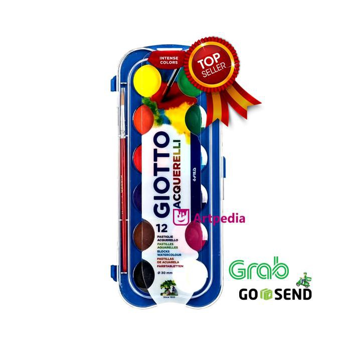 

HOT SALE Giotto Acquerelli 12 Warna (Water Color Cake / Cat Air) / Watercolor