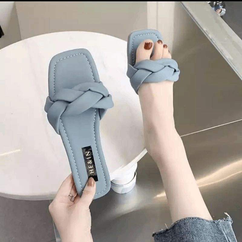 Sandal Wanita Sandal Teplek Slip Kepang