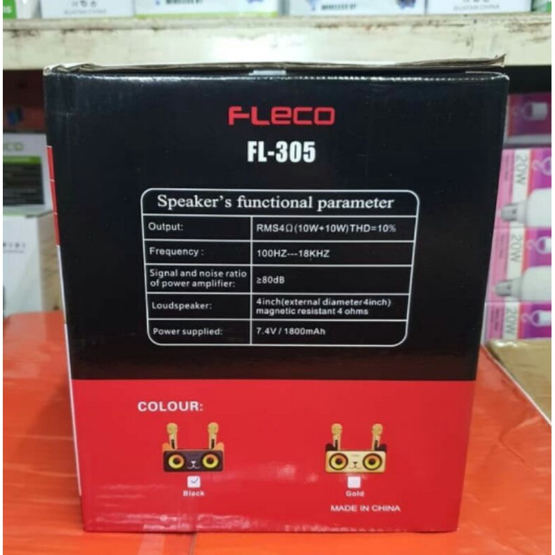 Cod Speaker Fleco Fl-305 Speaker werelles//Speaker Karaoke Free mic 2