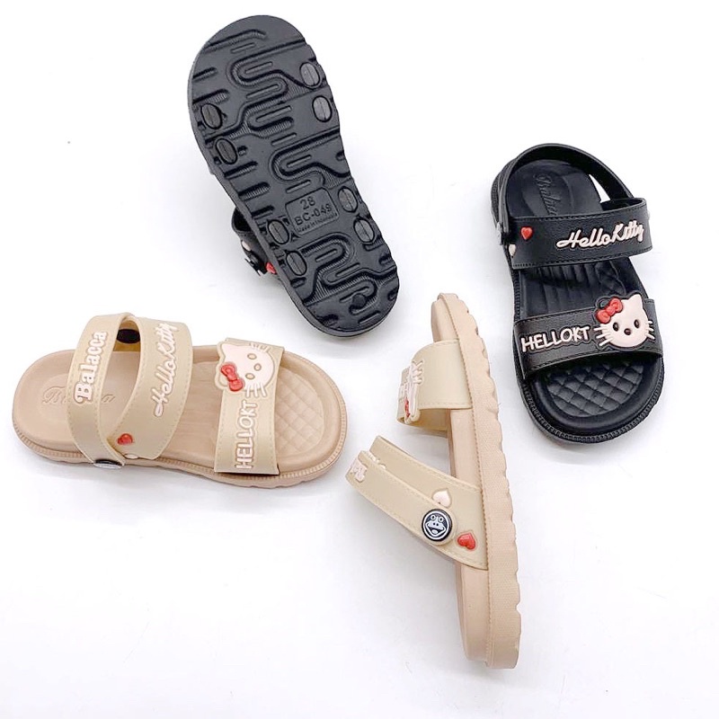 Sandal Selop Anak Perempuan Bahan Karet Model Tali Belakang Karakter Hello Kitty