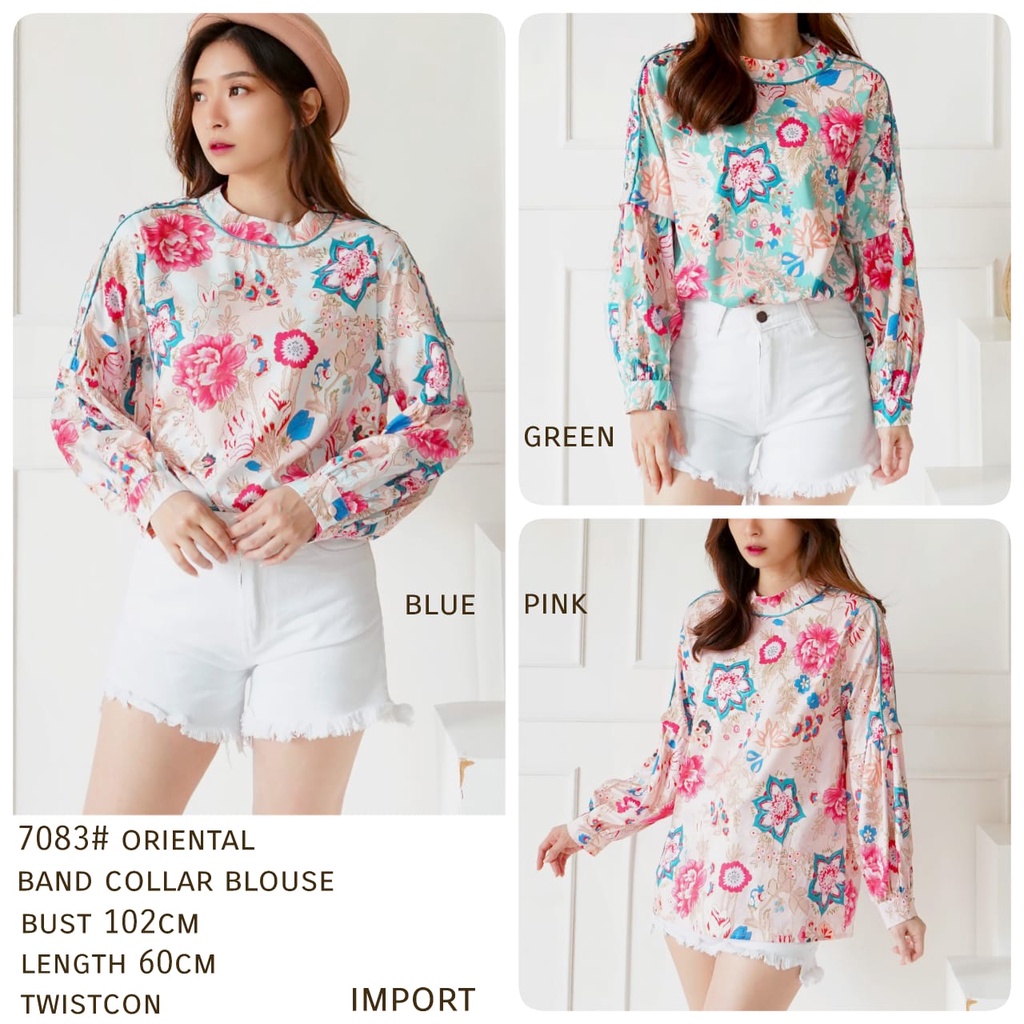 BLOUSE 7083 3M THREE M TM ORIENTAL BALLOON GROSIR SUPPLIER Fashion Impor MURAH Import TERJANGKAU