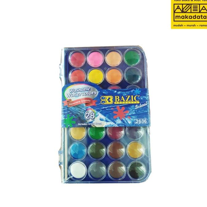 

Open DS] CAT AIR | WATERCOLOR PAINT BAZIC 28 WARNA 2636 mURAH