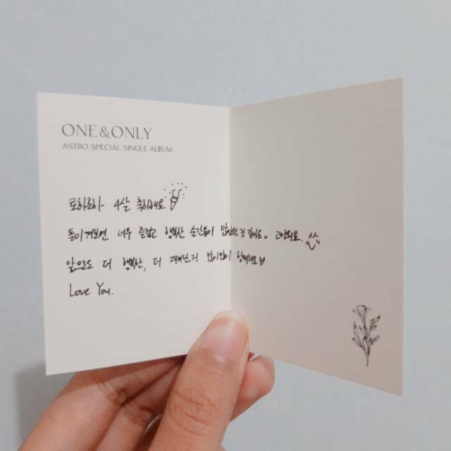 ASTRO ONE&ONLY Eunwoo Message Card