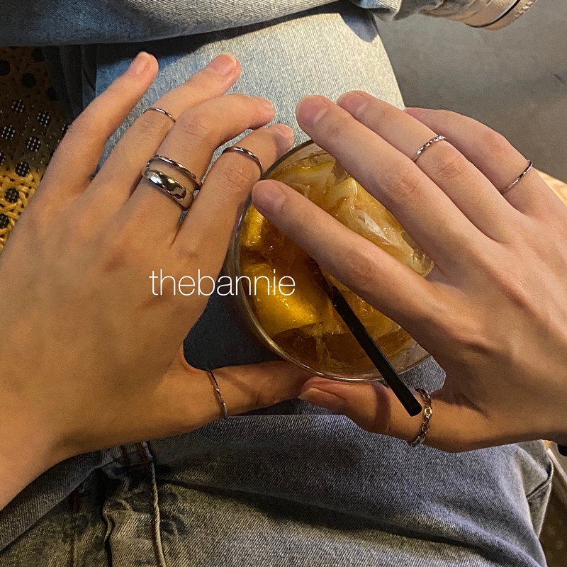 Papaozhu Fashion Geometris Perak Stackable Rings Set Untuk Wanita Pria Unisex Boho Knuckle Rings Sendi Jari Perhiasan Set Untuk Pesta