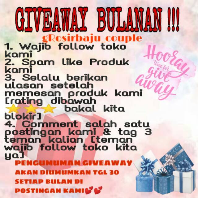 

GIVEAWAY BULANAN - HADIAH GRATIS