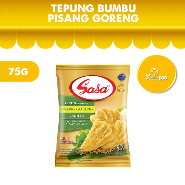 Sasa Tepung Bumbu Pisang Goreng Vanilla 75 gr x 2 Pcs