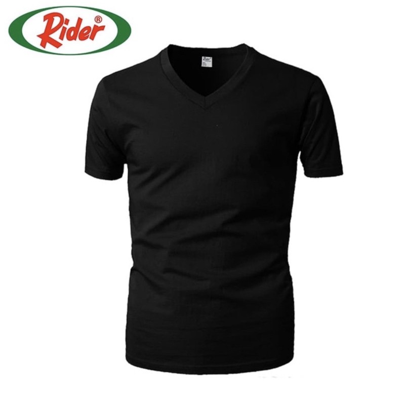 Kaos Dalaman Oblong pria | Tshirt RIDER V-Neck R222BWH Black