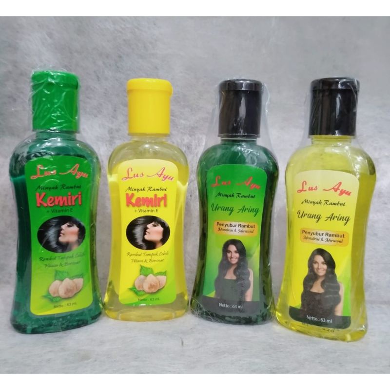 LUS AYU Minyak Rambut MINYAK KEMIRI 63ml  - BARU / MINYAK KEMIRI LUS AYU - BPOM
