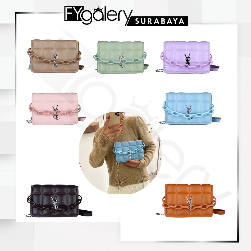 FYGALERYSURABAYA FYG1438 Tas Selempang Rantai Wanita Fashion Korean Handbag