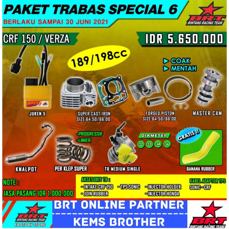 PAKET TRABAS CRF BRT TRABAS SPECIAL 6