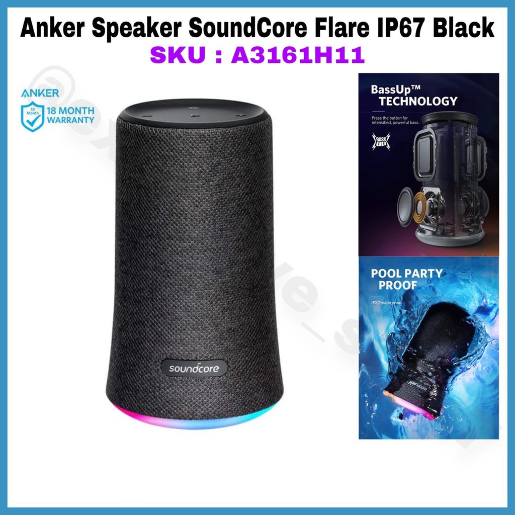 Anker SoundCore Flare IP67 Black SKU : A3161H11