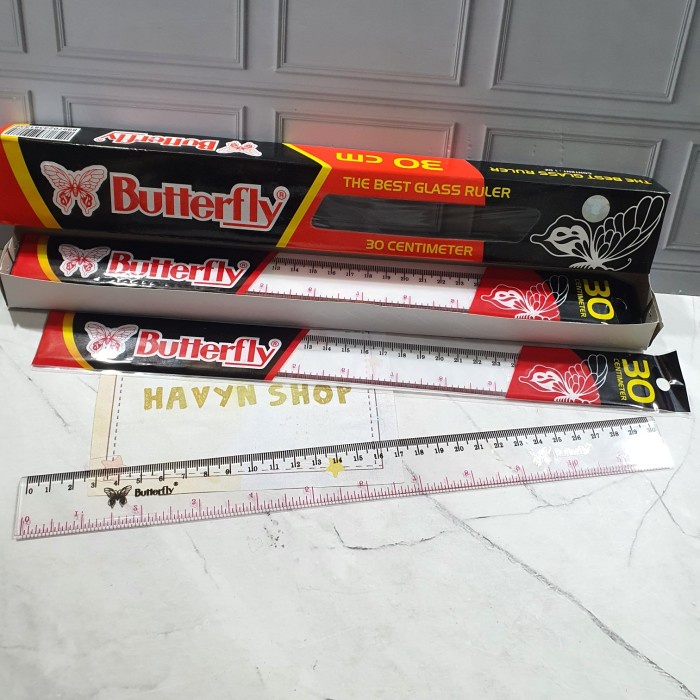 

penggaris/garisan/ruler/30cm/20cm/BUTTERFLY - 20 Cm