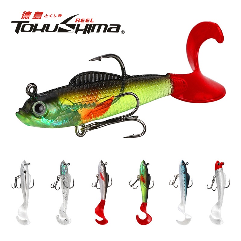 1 Pc Umpan Pancing Soft Bait Bentuk Ikan Imitasi 3D Ukuran 9cm / 9.5g