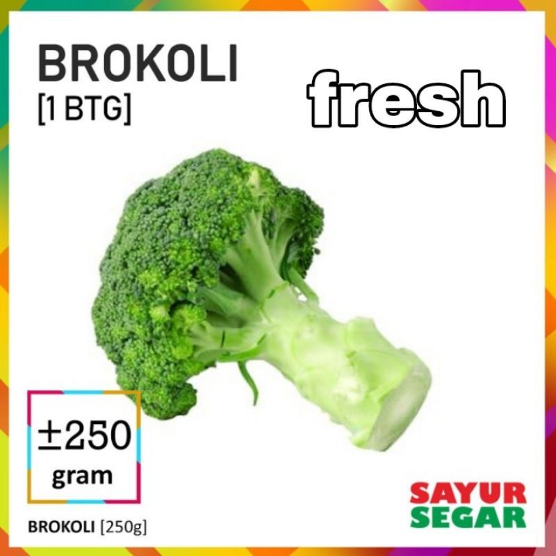 

+_ 250 gram brokoli sayur segar fresh murah 1 buah