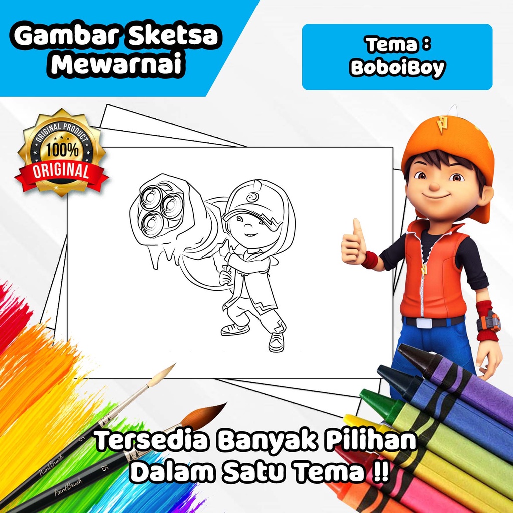 Mewarnai Sketsa Gambar Boboiboy Galaxy : Keren Cara Menggambar Boboiboy ...