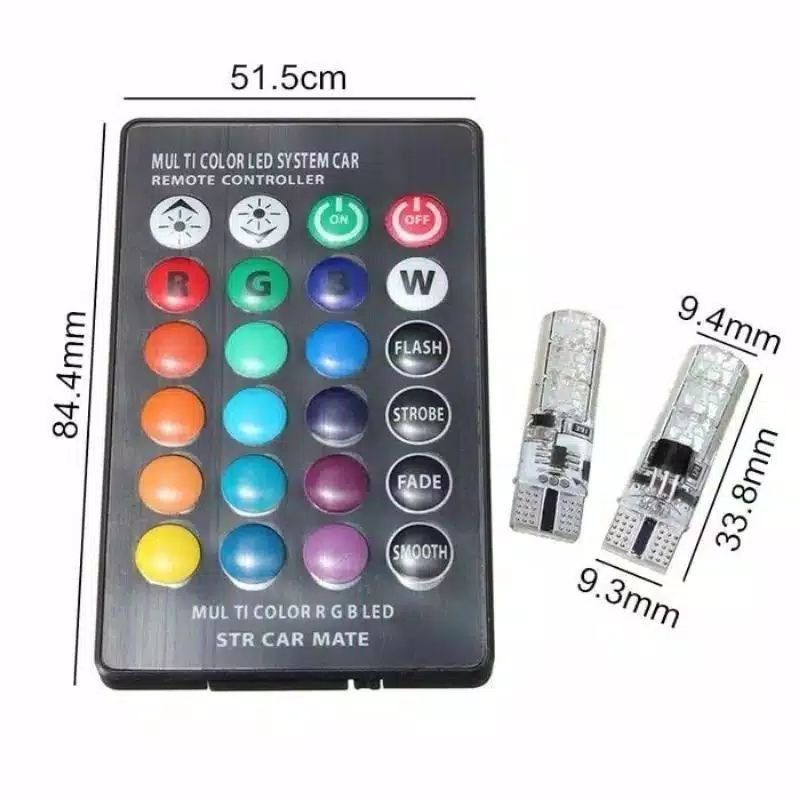 [ remote ] lampu led jelly remote/lampu sen jelly t10 led universal