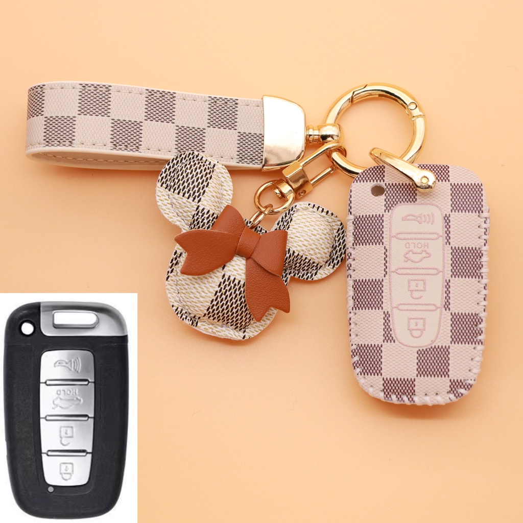 Casing Kunci Remote Mobil Keyless Bahan Kulit Untuk Forte / Forte Koup