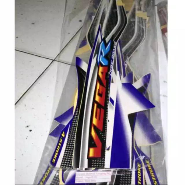 Striping vegaR lama putih biru 2005