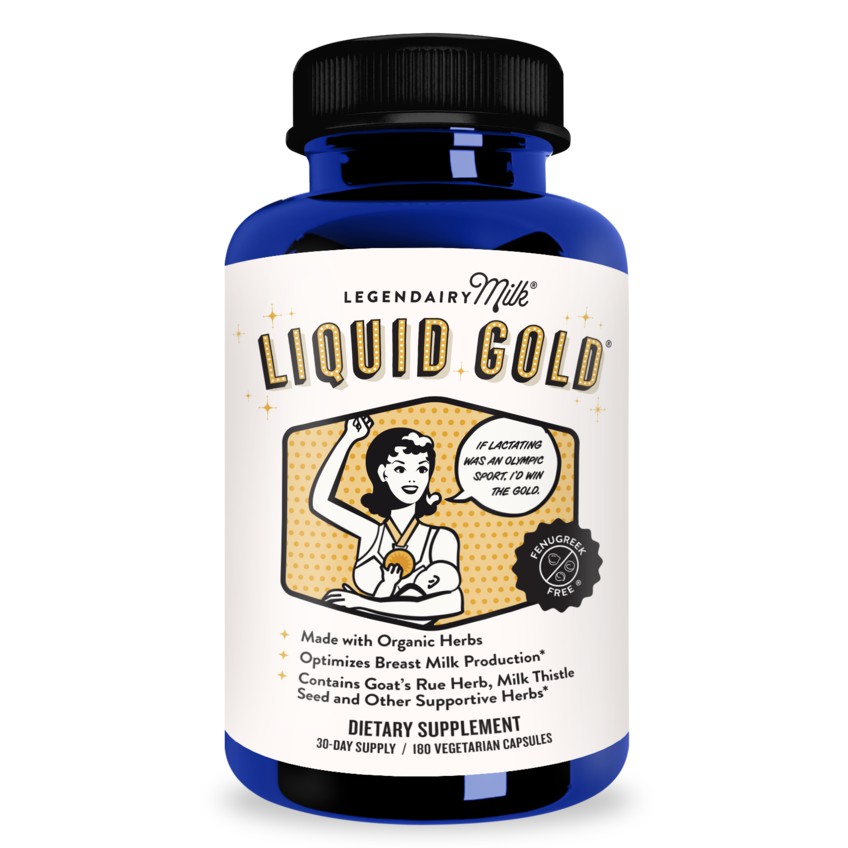 Liquid Gold Asi Booster / Penambah / Pengental / Pelancar ASI Herbal 180 Cap Legendairy Milk USA