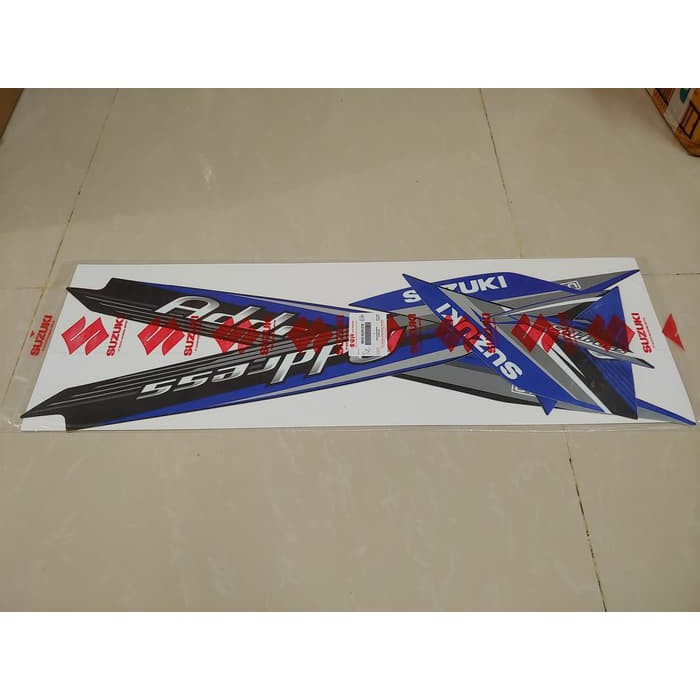 Striping Suzuki Address 2014 Hitam Biru Original