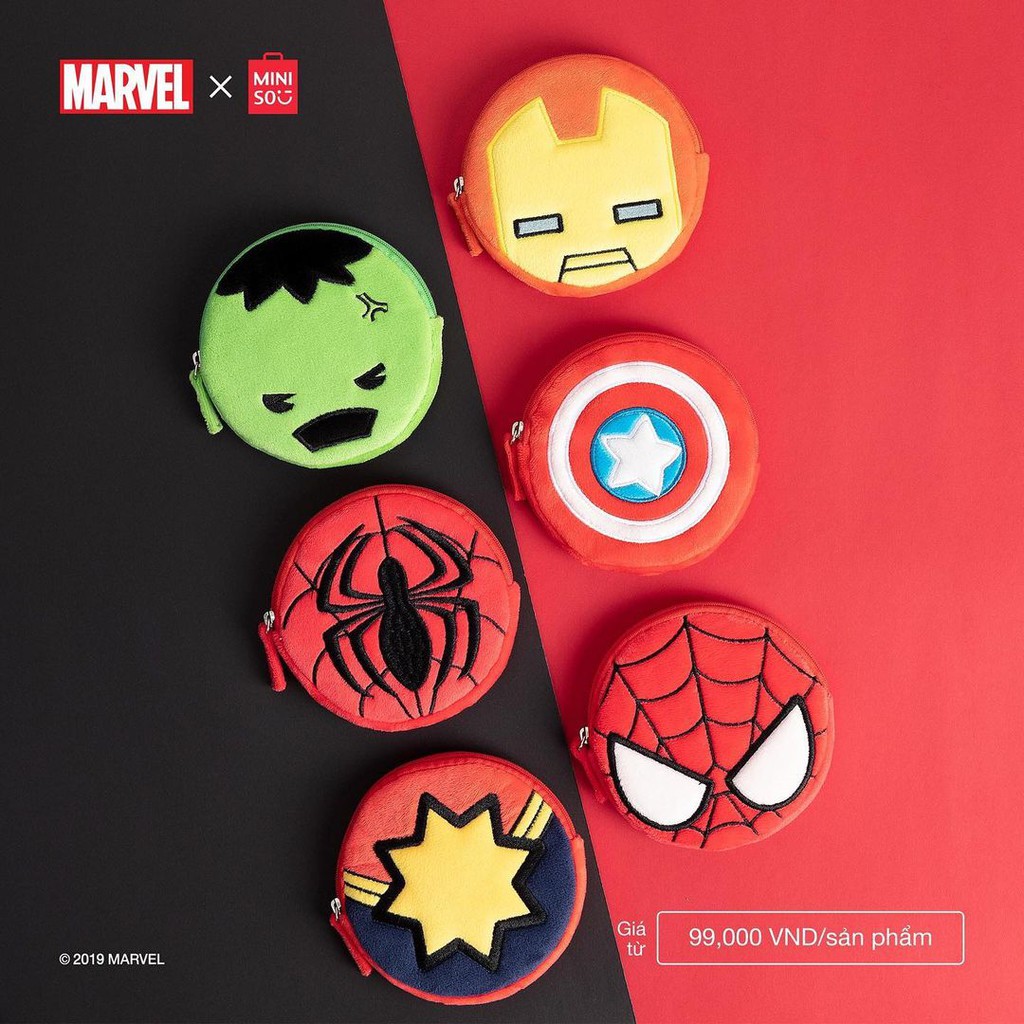 Miniso official Marvel coin purse / dompet koin / dompet kecil