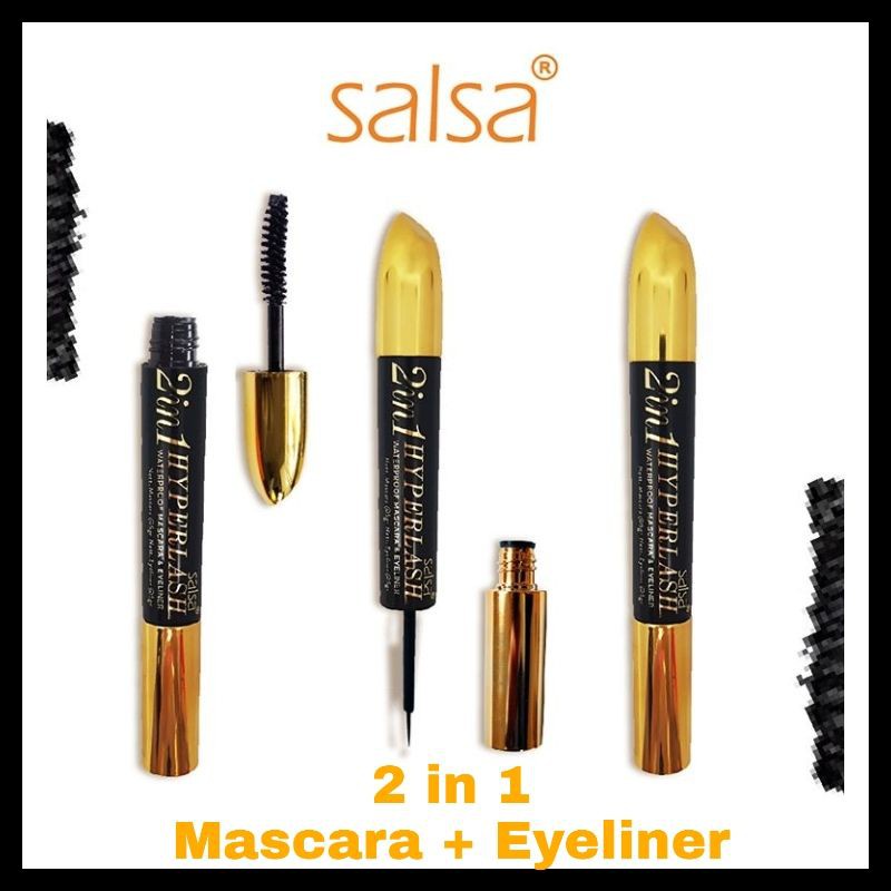 ❤ RATU ❤ Salsa Mascara Eyeliner 2in1 Hyperlash | Maskara 2 in 1 Eyes Liner Waterproof  (✔️BPOM)