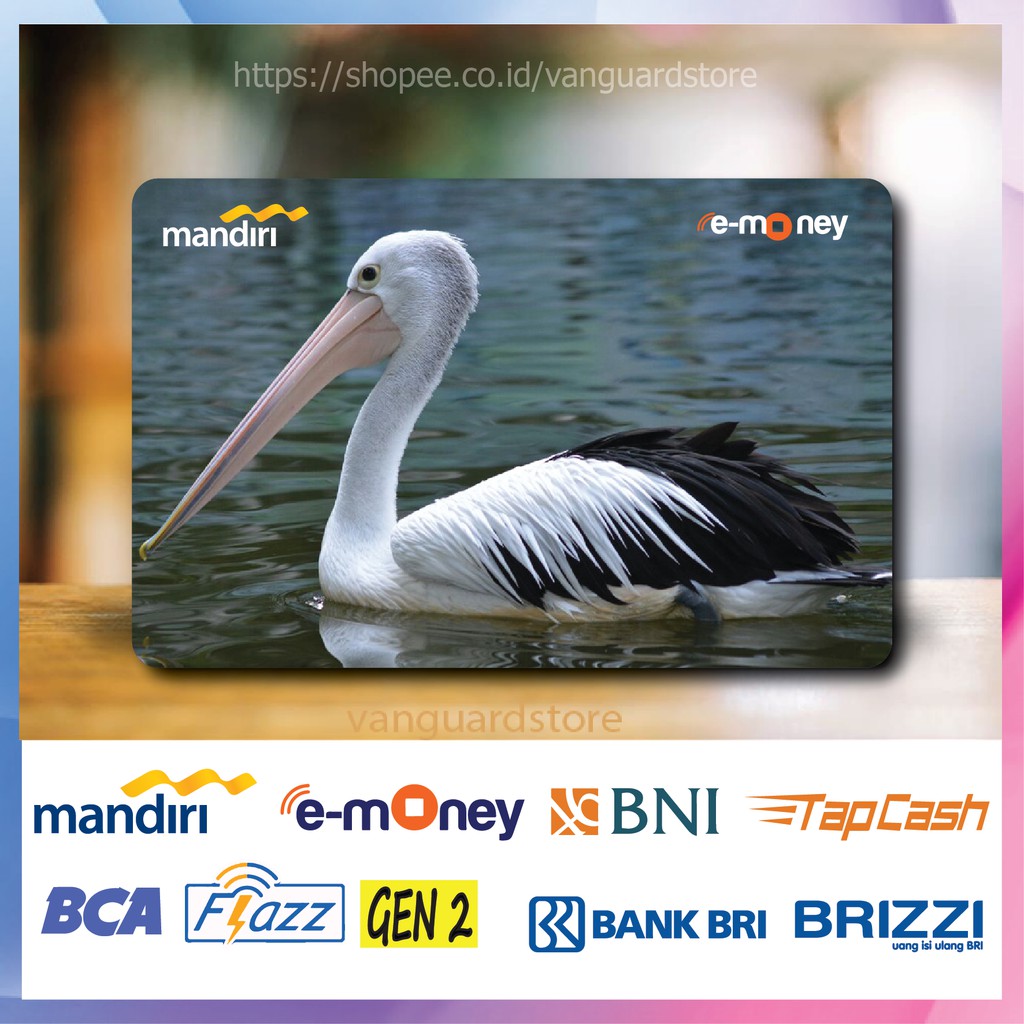 KARTU E MONEY E TOLL FLAMINGGO ANIMAL 8 EMONEY MANDIRI FLAZZ BCA BNI TAPCASH BRIZZI BRI -1 SISI