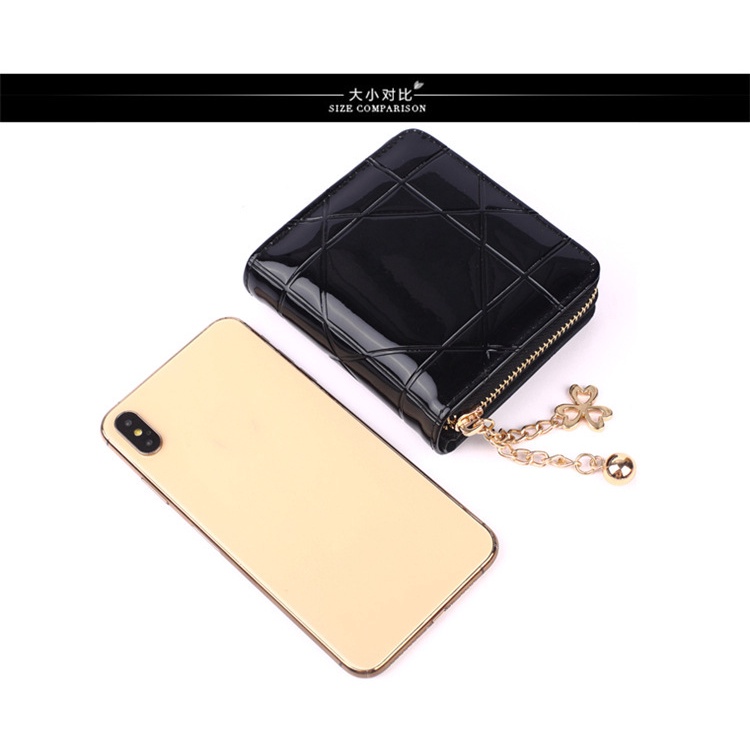 DOMPET WANITA KECIL KULIT GLOSSY IMPORT ABG FASHION KOREA MURAH BATAM ESTER BRANDED LIPAT RESLETING SLOT KARTU REMAJA KEKINIAN SIMPLE-8