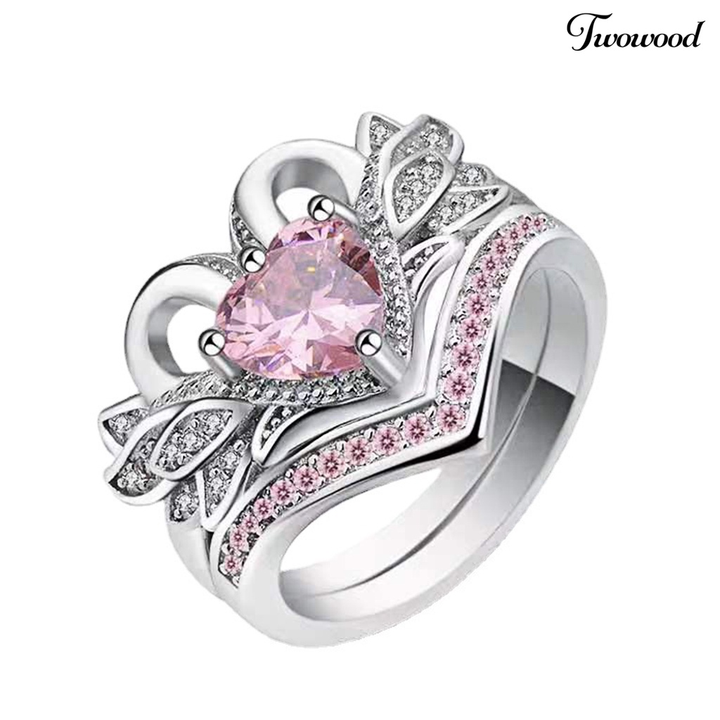 Cincin Bentuk Angsa Bahan Cubic Zirconia Alloy Untuk Wanita