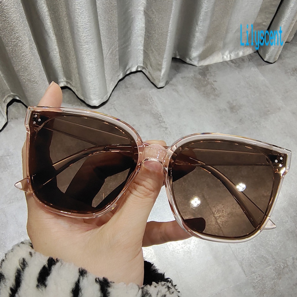 Lily Kacamata Hitam Frame Kotak Lensa Bening Anti UV Ultra Ringan Untuk Pasangan / Pria / Wanita