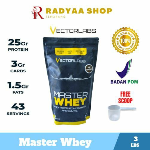 MASTER WHEY Vectorlabs 3lbs - Whey Protein Suplemen Fitness