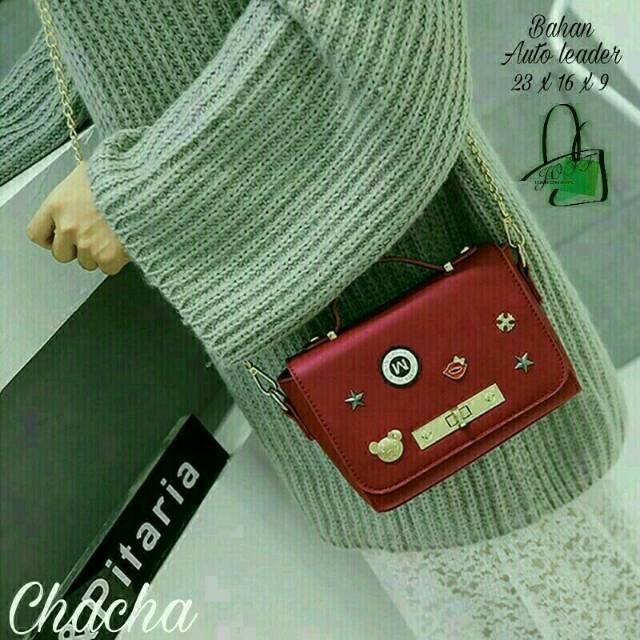 Tas Selempang Wanita Chacha &amp; Kiss / Sling Bag Tali Rante