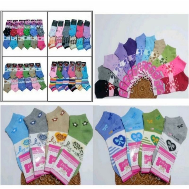 Kaos kaki pendek wanita dewasa