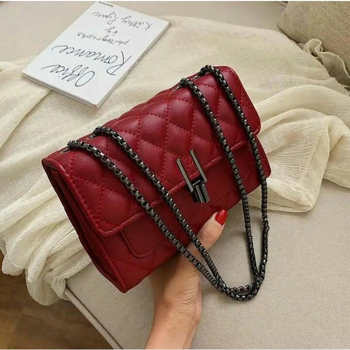 [BISA COD] Tas Selempang Slempang Rantai Bahu Pesta Kondangan Sling Bag Kekinian Fashion Wanita Cocok untuk OOTD Korea Style