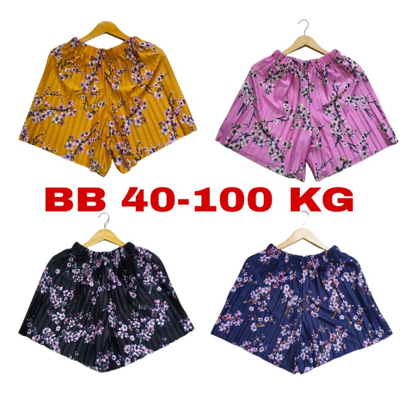 HOTPANTS BB 100 KG PLISKET HOTPANTS PLISKET REMPEL BESAR/CELANA PRISKET PENDEK