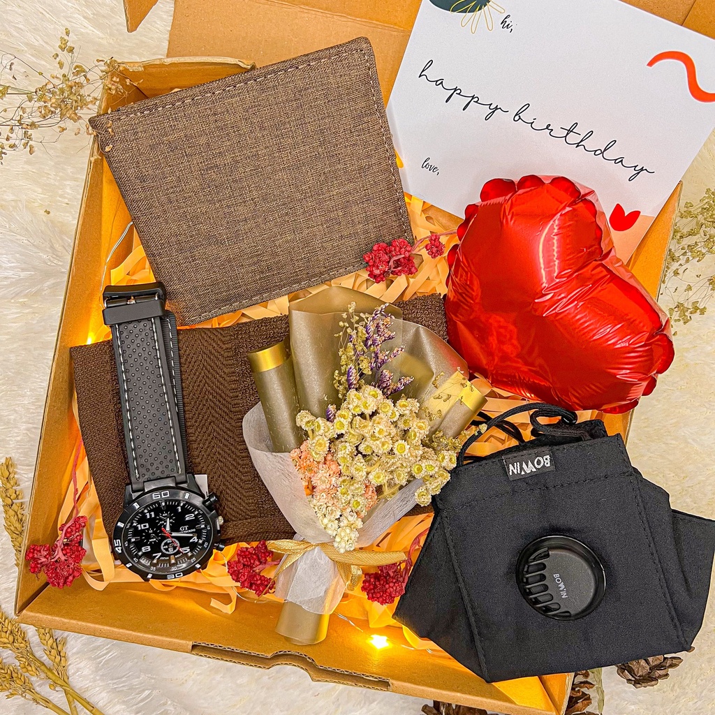 Kado Hadiah Ulang Tahun Cowok Anak Laki Laki Hampers Box / Kado Hadiah Hampers Anniversary Cowok Aes