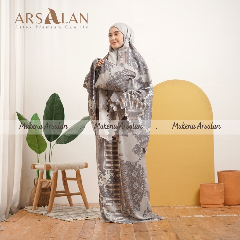 Mukena Dewasa Maxmara Luxury 2in1 Premium Traveling Lasercut Mewah | Mukena Arsalan